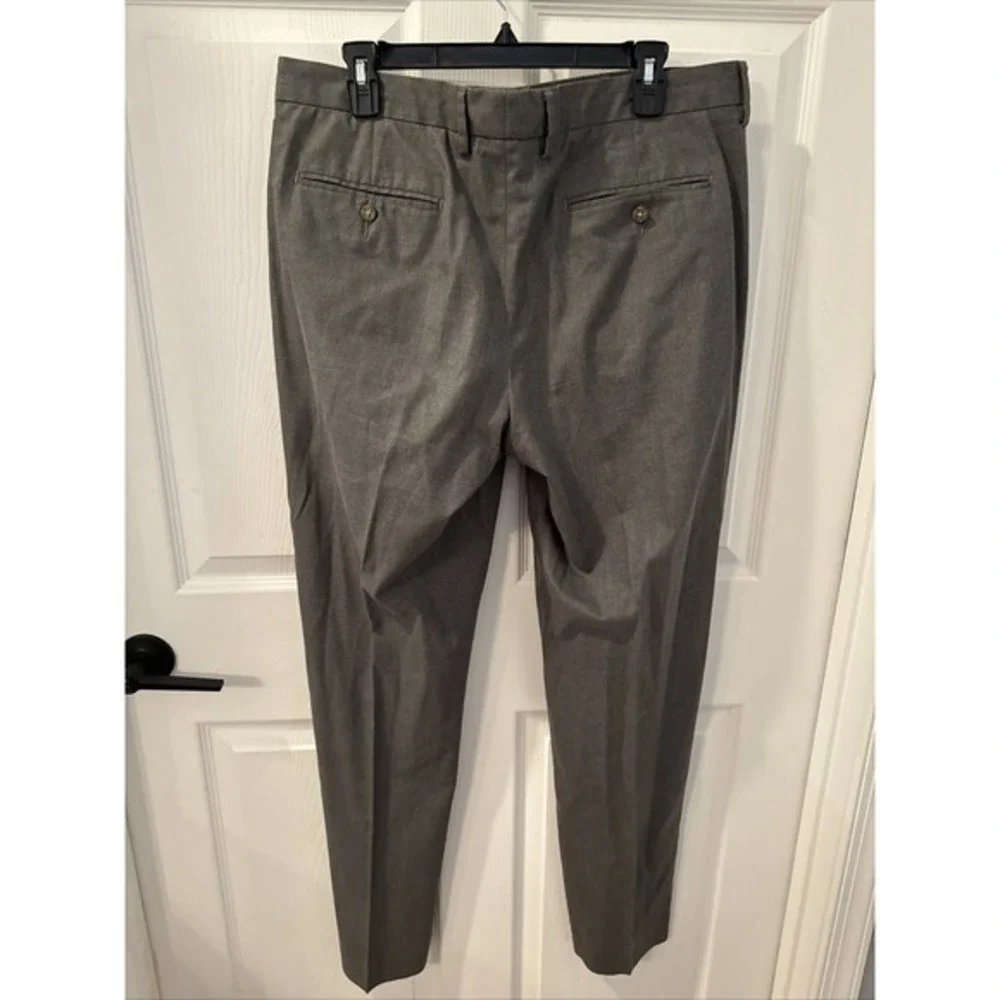 J.CREW‎ 36x33.5 Gray Bowery Classic Flat Front  Mens Dress Chino Pants